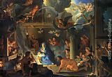 Charles Canvas Paintings - Adoration of Shepherds Charles Lebrun